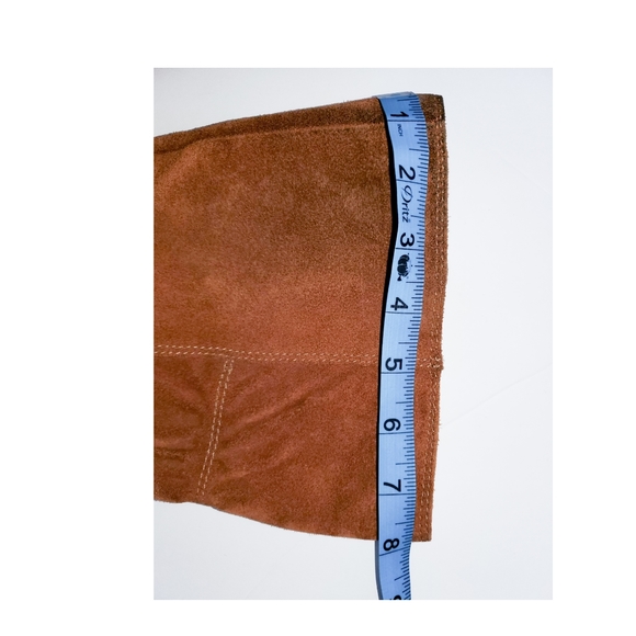 Michael Kors camel suede ruched platform heels 8 - Picture 3 of 6